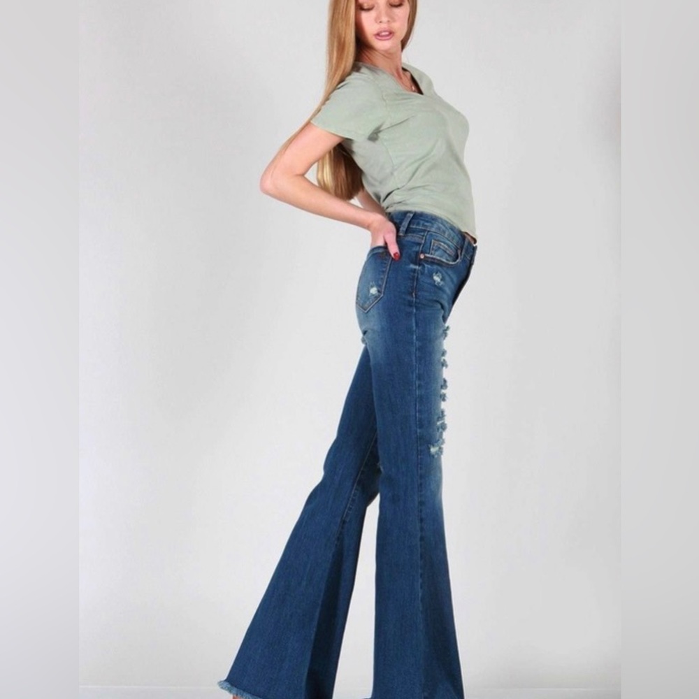 Special A Jeans High Rise Boot Cut With Destroy - Picture 2 of 14